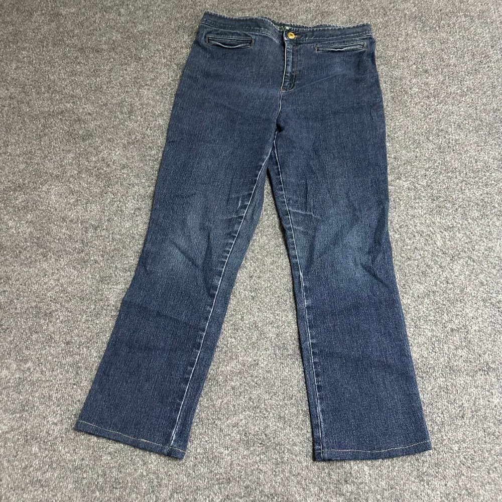 Lauren Ralph Lauren Jeans Womens 8P Blue Straight Leg Stretch Petite Classic